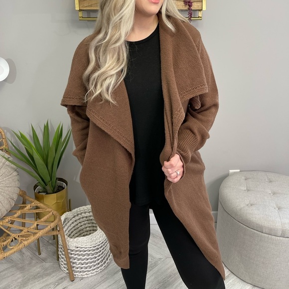 Cozy Brown Women's Cardigan - Picture 4 of 5